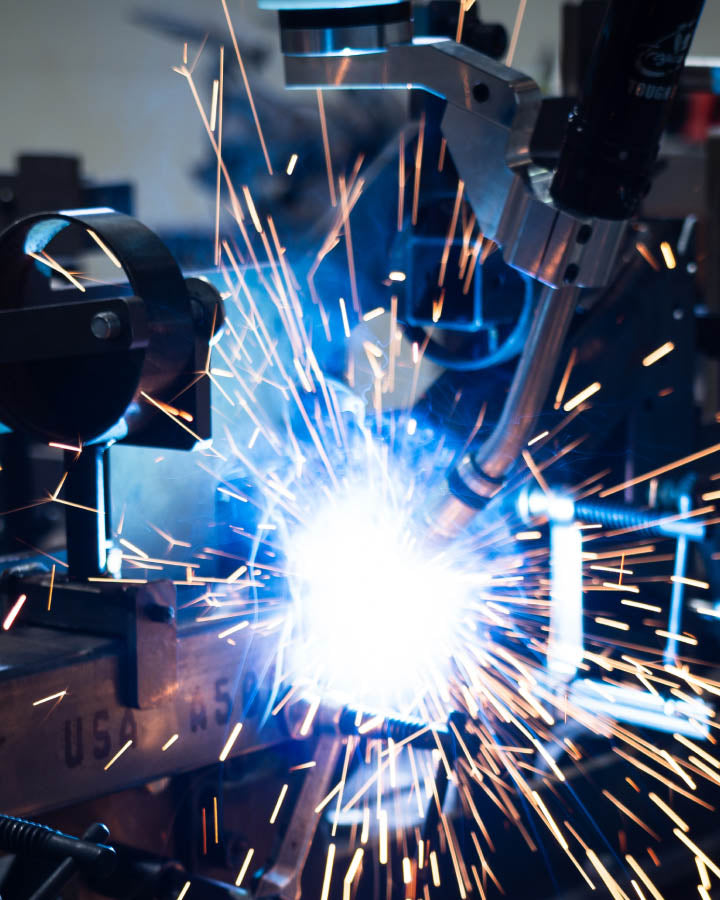 Inside view of Patiofyre's welding and manufacturing process